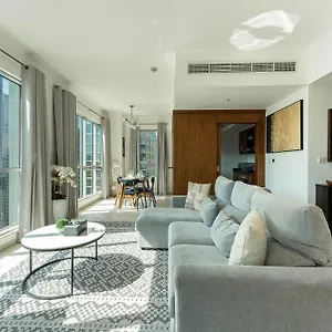  Apartment Superb 1-bedroom With Full Burj Khalifa View - 5-min Walk To Mall